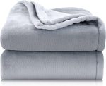 MOONQUEEN Fleece Throw Blanket for Lightweight - Ultra Soft Velvety Texture Plush Fuzzy Cozy Blankets and Throws for Sofa and Living Room (Silver Gray, 50x60 in)
