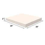 Upholstery Visco Memory Foam Square Sheet- 3.5 lb High Density 2"x20"x20"- Luxury Quality for Sofa, Chair Cushions, Pillows, Doctor Recommended for Backache & Bed Sores by Dream Solutions USA