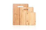ZUBANA Premium All Natural Bamboo Wood Cutting Board 3 Piece Set