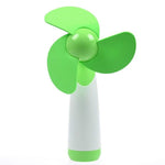 Mini Handheld Fan Personal Portable Cooling Fan Battery Operated Fan Sponge Blade Electric Fan for Home Outdoor and Travel (Green)