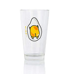 Se7en20 Official Gudetama The Lazy Egg Pint Glass | Features Gudetama's Back in a Cute Lazy Style | 16 Oz. Cup