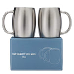 Stainless Steel Coffee Beer Tea Mugs - 14 Oz Double Walled Insulated - Set of 2 Avito - Best Value - BPA Free Healthy Choice - Shatterproof