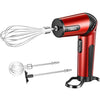 Hand Mixer The Most Portable Electric Egg Beaters, Adjustable Head for Whisk/Beat/Mix with 2 Speed, USB Rechargeable, Cordless Handy Mixer with 3 Attachments, Red/Black