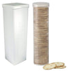 Home-X Set of 2 - Saltine Cracker Sleeve Storage Container / Cookie Stay Fresh Keeper, 1 Round and 1 Square