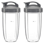 NutriBullet 24oz 2 Cup Set Nutri-Bullet 24oz Cups + Flip Top Lid Replacement Set By Harrison & Cody