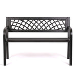 Patio Park Garden Bench Porch Path Chair Outdoor Deck Steel Frame New by FDW