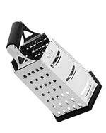 maison maison Cheese Grater - 6 Sided Stainless Steel, Best for Cheeses, Parmesan & Vegetables, Rubber Handle & Non-Slip Base