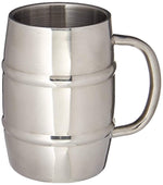 Insulated Beer Mug - Keeps Beer Ice Cold! Perfect Gift for Beer Lovers - Double Wall Stainless Steel 17oz (1, Stainless Steel)