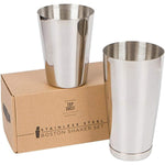 Boston Shaker: Professional Stainless Steel Cocktail Shaker Set, including 18oz Unweighted & 28oz Weighted Shaker Tins by Top Shelf Bar Supply