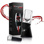 Red Wine Aerator Decanter Set - Wine Accessories Gift Box with Wine Pourer and Vacuum Stopper for Wine Lovers, Women, Men by Vinograd…