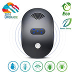 Ultrasonic Pest Repeller, 2018 Newest Electronic Mice &Ant Repellent Plug in Indoor Pest Control Electromagnetic Pest Repellent to Repel Rat,Mosquito,Roach,Ant,Fly,Spider, Rodent-No Trap, (Black)