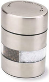 Olde Thompson 4" Stainless Steel Pepper Mill and Salt Mill 2-in-1 Combo - 5080-00