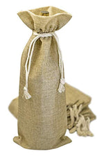 Burlap Wine Bag - 12 Wine Bottle Gift Bags for Wedding, Party Favors, Christmas, Holiday and Wine Tasting Party Supplies