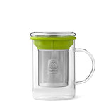 Green Remi Glass Tea Mug with Stainless Steel Infuser by Teavana
