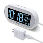 DreamSky Auto Time Set Alarm Clock with Snooze and Dimmer, Charging Station/Phone Charger with Dual USB Port .Auto DST Setting, 4 Time Zone Optional, Battery Backup.