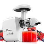 Mooka Juicer, Slow Masticating Juicer Extractor, Juice Fountain, Cold Press Juicer Machine with Quiet Motor & Reverse Function, High Juice Yield, Extract Healthy Nutrition from Fruits and Vegetables