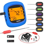 Bluetooth Meat Thermometer, Wireless Digital BBQ Thermometer for Grilling Smart with 6 Stainless Steel Probes Remoted Monitor for Cooking Smoker Kitchen Oven, Support iOS & Android