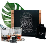 ÉLEVER - Whiskey Stones and Whiskey Glasses Gift Set - Premium Chilling Rocks