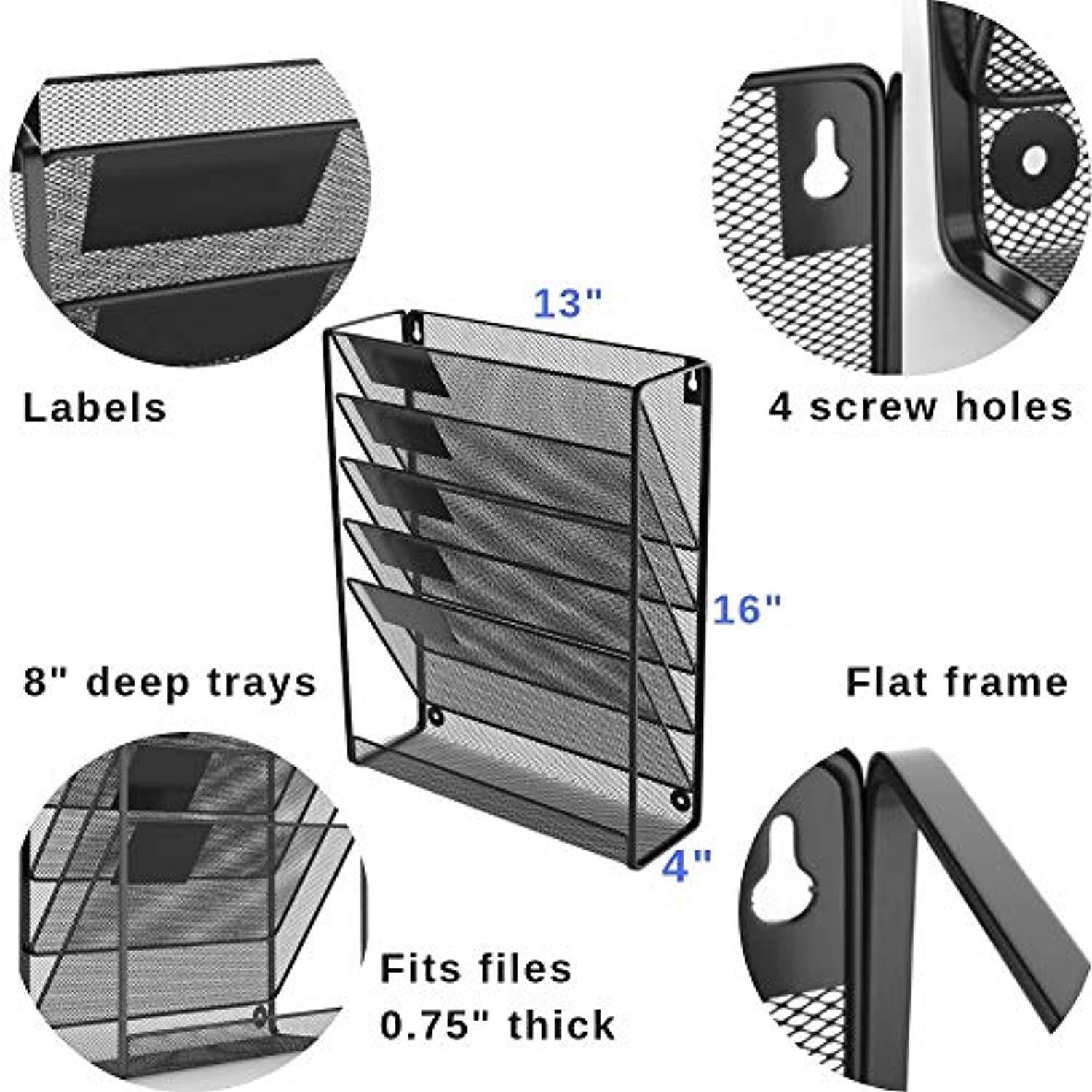 Cubicle File Rack Hanging Organizer Cubicle File Holder - Wall Mount Office Cubical Part ...