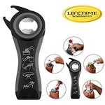 Can Opener, Manual Bottle Tin Opener Smooth Edge Heavy Duty Stainless Steel with Anti-slip Hand Grip