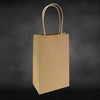 5.25"x3.25"x8" - 100 Pcs - Brown Kraft Paper Bags, Shopping, Mechandise, Party, Gift Bags