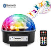 Bluetooth Party Lights,9 Colors LED Sound Activated Strobe Rotating Bluetooth Speaker Disco Ball Party Lights,Dj Stage Lighting with Remote Control for Halloween Party Xmas Bar Club Wedding Show