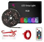 Battery Powered LED Strip Lights,Geekeep Waterproof RGB LED Light Strips,Flexible and Cuttable Rope Light with Battery Pack and USB Cable,17 Key RF Wireless Remote Controller-Black (2m/6.56ft) by G GEEKEEP