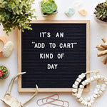Changeable Letter Board (10" x 10") with 435 Changeable Letters (Letters, Numbers, Symbols) & 45 Emoji | This Wooden Felt Board Has a Kick Stand and Wall Mount - Perfect for Present Or Celebration