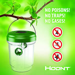 Hoont Solar Powered Outdoor Wasp Trap with UV LED Light – Traps Wasps, Yellow Jackets, Bees, Hornets, Etc. - Effectively Lures, Traps and Retains Bees Until They Die