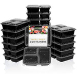 SupperSet Meal Prep Containers with Lids (21-pack) 3 Compartment Bento Box | 36 oz. Stackable, Certified BPA-Free, Portion Control | Reusable, Durable | Microwave, Freezer & Dishwasher Safe