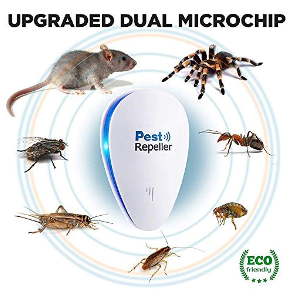 JALL Upgraded Ultrasonic Pest Repeller Plug in Pest Control, Set of 4 ...