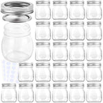 KAMOTA Mason Jars 10OZ With Regular Lids and Bands, Ideal for Jam, Honey, Wedding Favors, Shower Favors, Baby Foods, DIY Magnetic Spice Jars, 24 PACK, 30 Whiteboard Labels Included