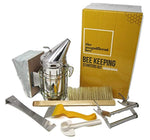 6 Piece Beekeeping Supplies Starters Kit - Bee Hive Smoker, Uncapping Fork Tool, Bee Brush, Frame Grip, Extracting Scraper, Bee Feeder Tool