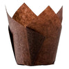 TribeCrew Brown Tulip Style Baking Cups, Medium, Sleeve of 200 perfect for baking muffins or cupcakes