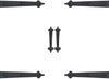 Ultra-Life Magnetic Decorative Carriage-Style Garage Door Accent Trim Hardware (Four Hinges, Two Handles)