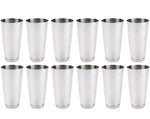 (4 Pack) 30-Ounce Cocktail Mixing Shaker Tin - Silver Glitter, Boston Shaker for Professional Bartenders, Commercial Grade Stainless Steel Bar Cheater Tins