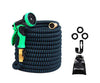2018 Expandable Garden Hose 50ft - Best Water Hose with 3/4 Brass Connectors, 100% No Rust, Kinks or Leaks, Extra Strong Fabric - Outdoor Hose with 9-Way Spray Nozzle - Flexible Expanding Hose 50ft