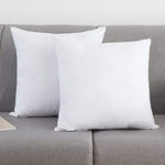 YSTHER 2pcs Square 18 inch Pillow Inserts Stuff with Down and Feather, Cotton Euro Decoration Cushion