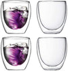 Bodum Pavina Double-wall Insulated 8.5-ounce Glasses, Set of 4