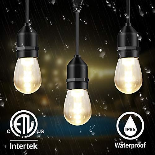 LED String Light, 52Ft Shatterproof and Waterproof PC Material Outdoor ...