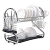 Wtape Durable Steel Rust Proof Kitchen In Sink Two Tier Dish Drying Rack, Dish Drainer