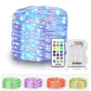 Homestarry LED Multi Color Fairy String Lights with Remote 6 AA Battery Powered Firefly 33 ft 100 LED's Twinkle Lights for Bedroom Party Decoration Wedding,13 Colors Option