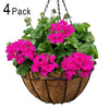 Metal Hanging Planter Basket with Coco Coir Liner 12 Inch Round Wire Plant Holder with Chain Porch Decor Flower Pots Hanger Garden Decoration Indoor Outdoor Watering Hanging Baskets by AMAGABELI GARDEN & HOME