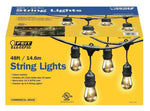 Feit Electric 48ft / 14.6m Outdoor String Lights(48 Feet)