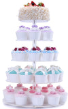 BonNoces 5 Tiers Round Acrylic Pastry Wedding Cupcake Stands Tower Tree-Cupcake Carrier-Clear Tiered Cake Stand Tall Jumbo-Round Dessert Stands-Cupcake Display Stand