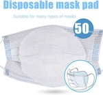 50Pcs Disposable Face Ma-sks Filter Pad 3-Layers Breathable Filter Protective Filter Mouth Ma-sk Replacement Pad for Adult Kid by ISAMANNER
