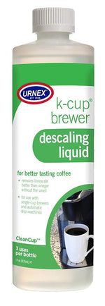 Urnex K-Cup Coffee Maker Descaler and Cleaner (3 Uses Per Bottle) - 2 Pack - CleanCup Descaling and Cleaning Solution Use With All Keurig K Cup and Drip Coffee Machine