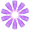 Benbilry Nail Polish Remover Clips, 10 Pcs Reusable Soak Off Gel Plastic Nail Art Soak Off Clip Caps UV Gel Polish Removal (Purple)