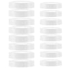 STARUBY 16Pcs Plastic Mason Jar Lids - 8 Regular Mouth Lids and 8 Wide Mouth Plastic Storage Caps for Mason Jars, White