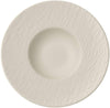 Villeroy & Boch Manufacture Rock Blanc Pasta Plate, Structured Crockery Porcelain, White, 29 cm